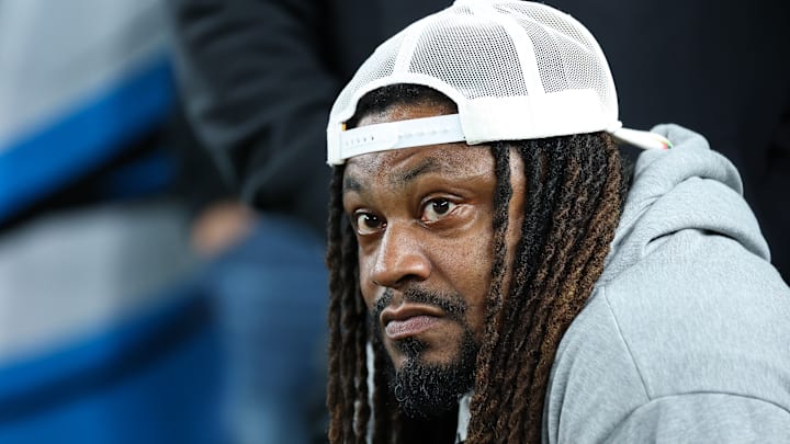 Marshawn Lynch at the Norfolk State v Delaware State game Marshawn Lynch at the Norfolk State v Delaware State game