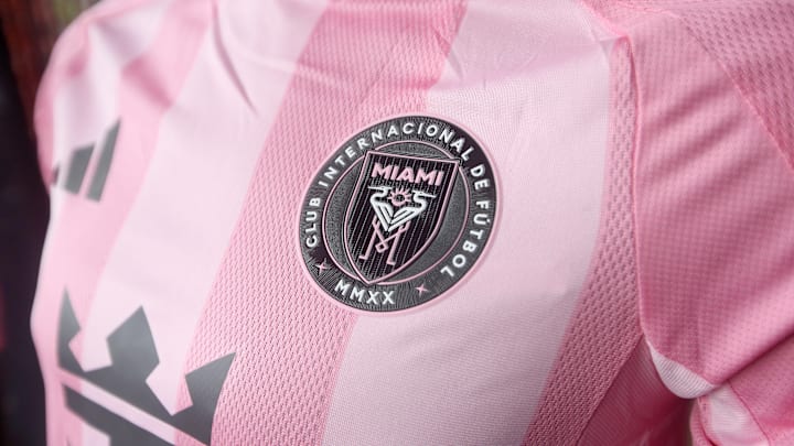Inter Miami’s new home kit features vertical stripes in different shades of true pink.