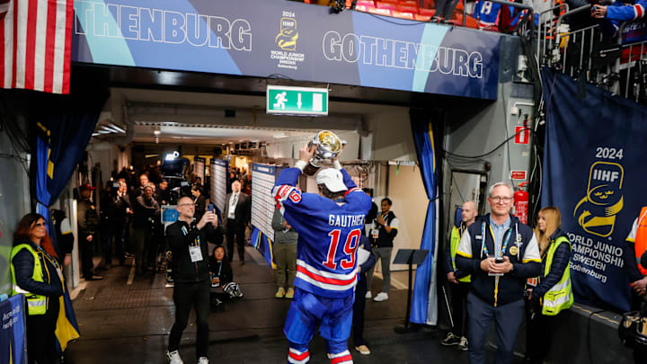 Cutter Gauthier, after informing Philadelphia he did not want to play there, has been traded to the Anaheim Ducks.