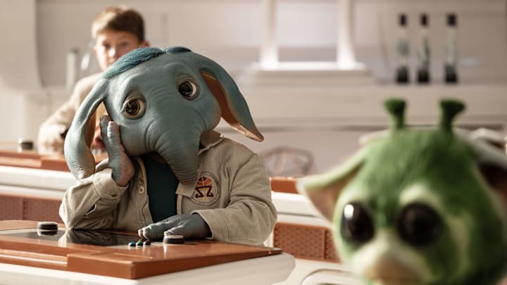 (L-R) Neel (Robert Timothy Smith) in Lucasfilm’s STAR WARS: SKELETON CREW, exclusively on Disney+. Photo by Matt Kennedy. ©2024 Lucasfilm Ltd. & TM. All Rights Reserved.