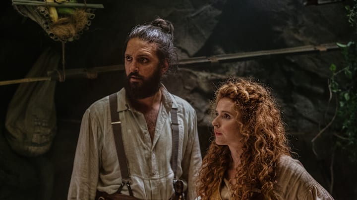 Nautilus/Series 1. (L to R) Shazad Latif as Captain Nemo, Georgia Flood as Humility in Nautilus/Series 1. Cr. Vince Valitutti/Disney+ © 2022.