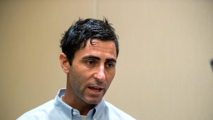 Nov 8, 2016; Scottsdale, AZ, USA; San Diego Padres general manager A.J. Preller during the MLB general managers meeting at the Omni Scottsdale Resort. Mandatory Credit: Mark J. Rebilas-Imagn Images