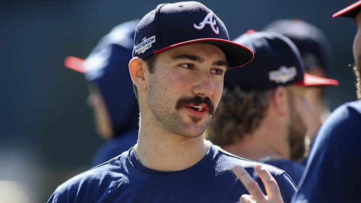 Oct 10, 2022; Atlanta, Georgia, USA; Atlanta Braves starting pitcher Spencer Strider (65) during the
