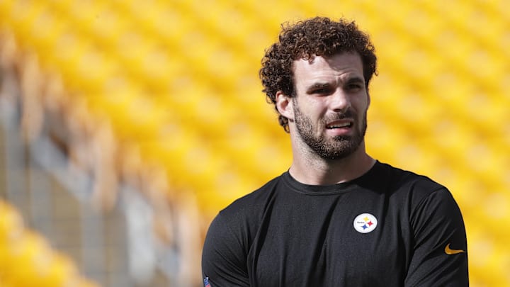 Sep 22, 2024; Pittsburgh, Pennsylvania, USA;  Pittsburgh Steelers wide receiver Roman Wilson (10) walks the field before playing the the Los Angeles Chargers at Acrisure Stadium. Mandatory Credit: Charles LeClaire-Imagn Images