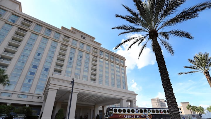 Oct 8, 2020; Orlando, FL, USA; A general view of Waldorf Astroai where NBA COVID Testing is