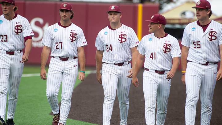 Florida State baseball competes in a first round Tallahassee Regional game against Bethune-Cookman for the NCAA College World Series at Dick Howser Stadium Friday, May 30, 2025. Florida State baseball competes in a first round Tallahassee Regional game against Bethune-Cookman for the NCAA College World Series at Dick Howser Stadium Friday, May 30, 2025.
