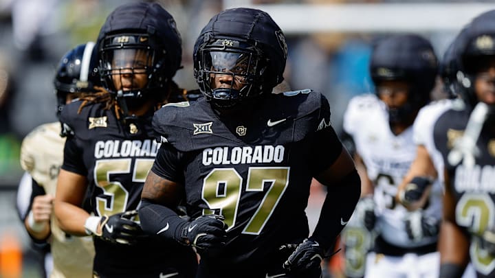 Apr 19, 2025; Boulder, CO, USA; Colorado Buffaloes defensive tackle Christian Hudson (97) during the spring game at Folsom Field. Mandatory Credit: Isaiah J. Downing-Imagn Images Apr 19, 2025; Boulder, CO, USA; Colorado Buffaloes defensive tackle Christian Hudson (97) during the spring game at Folsom Field. Mandatory Credit: Isaiah J. Downing-Imagn Images