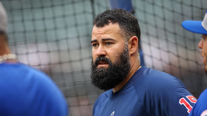 Apr 10, 2024; Atlanta, Georgia, USA; Atlanta Braves second baseman Luis Guillorme (15) during batting practice. Apr 10, 2024; Atlanta, Georgia, USA; Atlanta Braves second baseman Luis Guillorme (15) during batting practice.