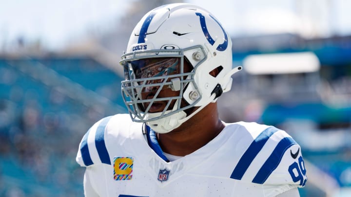 Indianapolis Colts defensive tackle DeForest Buckner (99). Indianapolis Colts defensive tackle DeForest Buckner (99).