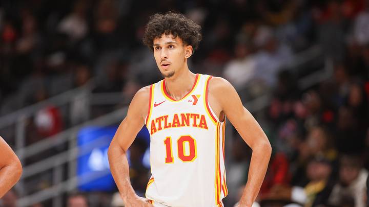 Atlanta Hawks forward Zaccharie Risacher. Atlanta Hawks forward Zaccharie Risacher.