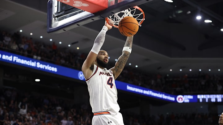 Broome dunking the ball. 