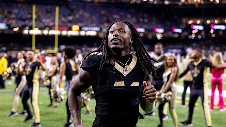 Sep 8, 2024; New Orleans, Louisiana, USA; New Orleans Saints running back Alvin Kamara (41).
