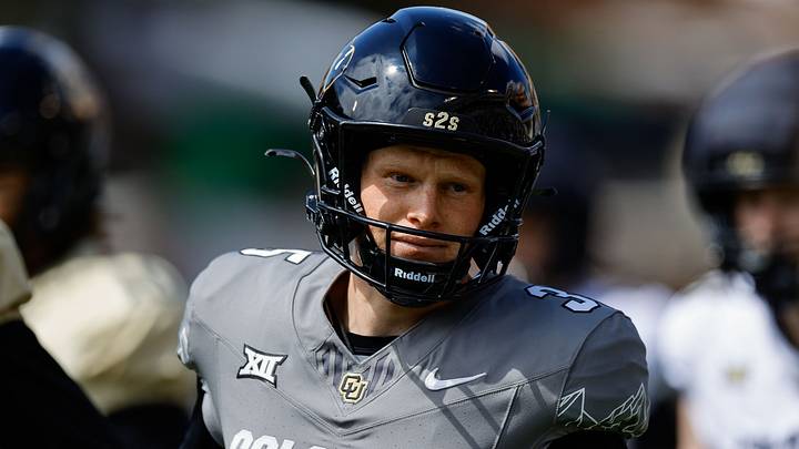 Apr 19, 2025; Boulder, CO, USA; Colorado Buffaloes punter Damon Greaves (35) during the spring game at Folsom Field. Mandatory Credit: Isaiah J. Downing-Imagn Images Apr 19, 2025; Boulder, CO, USA; Colorado Buffaloes punter Damon Greaves (35) during the spring game at Folsom Field. Mandatory Credit: Isaiah J. Downing-Imagn Images