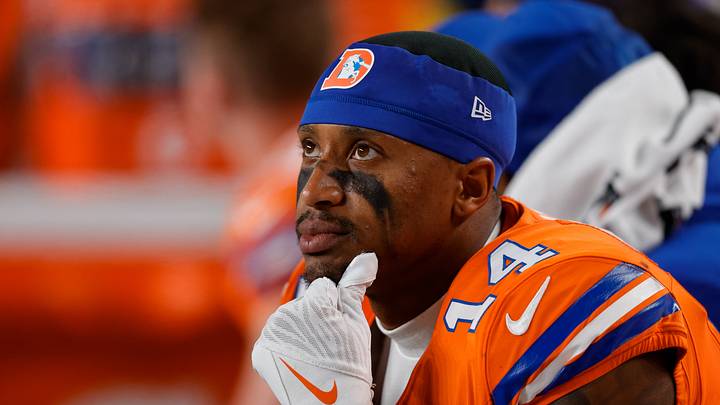 Jan 4, 2026; Denver, Colorado, USA; Denver Broncos wide receiver Courtland Sutton (14) in the fourth quarter against the Los Angeles Chargers at Empower Field at Mile High. Mandatory Credit: Isaiah J. Downing-Imagn Images Jan 4, 2026; Denver, Colorado, USA; Denver Broncos wide receiver Courtland Sutton (14) in the fourth quarter against the Los Angeles Chargers at Empower Field at Mile High. Mandatory Credit: Isaiah J. Downing-Imagn Images