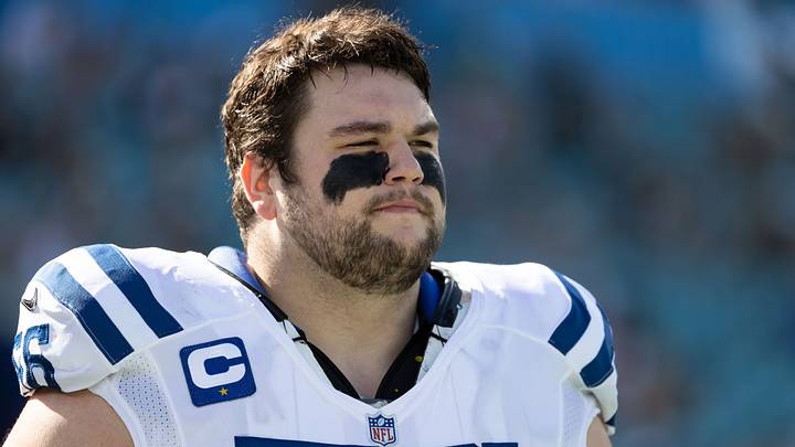 Jan 9, 2022; Jacksonville, Florida, USA; Indianapolis Colts guard Quenton Nelson (56) warms up before the game against the Jacksonville Jaguars at TIAA Bank Field. Mandatory Credit: Matt Pendleton-USA TODAY Sports Jan 9, 2022; Jacksonville, Florida, USA; Indianapolis Colts guard Quenton Nelson (56) warms up before the game against the Jacksonville Jaguars at TIAA Bank Field. Mandatory Credit: Matt Pendleton-USA TODAY Sports