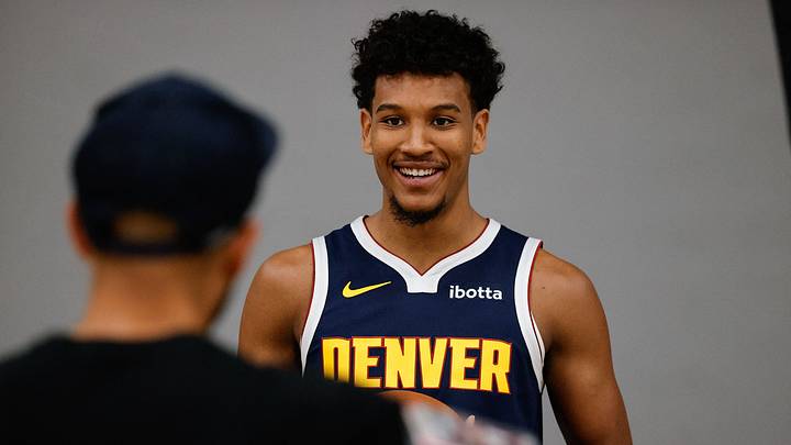 Sep 29, 2025; Denver, CO, USA; Denver Nuggets player Curtis Jones (1) poses for a picture during media day at Ball Arena. Mandatory Credit: Isaiah J. Downing-Imagn Images Sep 29, 2025; Denver, CO, USA; Denver Nuggets player Curtis Jones (1) poses for a picture during media day at Ball Arena. Mandatory Credit: Isaiah J. Downing-Imagn Images