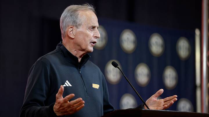 Oct 13, 2026; Birmingham, AL, USA; Tennessee Volunteers head coach Rick Barnes speaks during the SEC Basketball Tipoff at Grand Bohemian Hotel Mountain Brook. Mandatory Credit: Butch Dill-Imagn Images Oct 13, 2026; Birmingham, AL, USA; Tennessee Volunteers head coach Rick Barnes speaks during the SEC Basketball Tipoff at Grand Bohemian Hotel Mountain Brook. Mandatory Credit: Butch Dill-Imagn Images