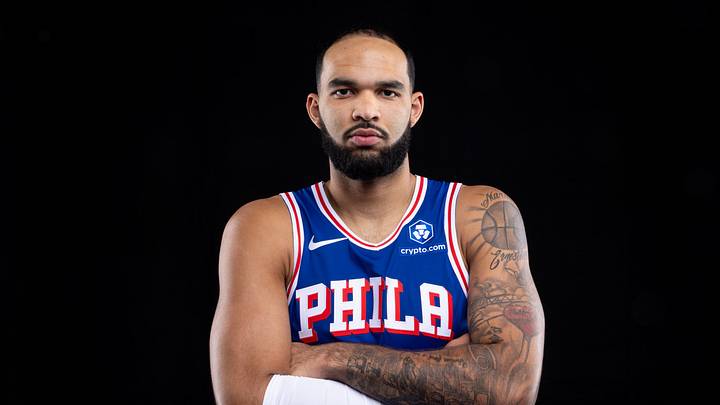 Philadelphia 76ers Johni Broome poses for a photo during media day on Sep. 26, 2025. Philadelphia 76ers Johni Broome poses for a photo during media day on Sep. 26, 2025.