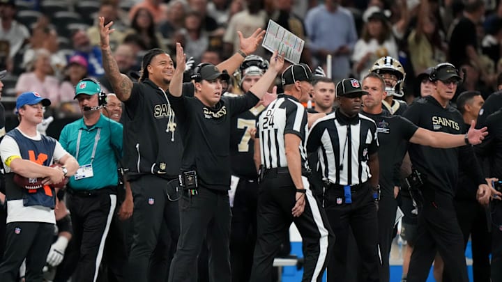 New Orleans Saints head coach Kellen Moore 
