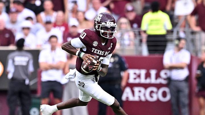 Sep 5, 2026; College Station, Texas, USA; Texas A&M Aggies quarterback Marcel Reed (10) runs the ball during the first quarter against the Missouri State Bears at Kyle Field. Mandatory Credit: Maria Lysaker-Imagn Images Sep 5, 2026; College Station, Texas, USA; Texas A&M Aggies quarterback Marcel Reed (10) runs the ball during the first quarter against the Missouri State Bears at Kyle Field. Mandatory Credit: Maria Lysaker-Imagn Images