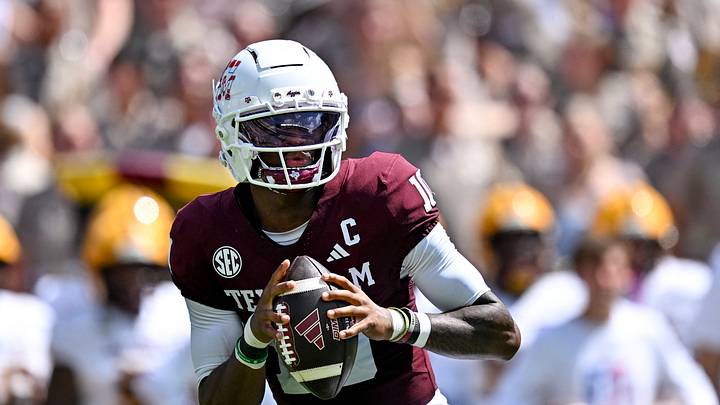 Sep 12, 2026; College Station, Texas, USA; Texas A&M Aggies quarterback Marcel Reed (10) looks to pass the ball during the first quarter against Arizona State Sun Devils at Kyle Field. Mandatory Credit: Maria Lysaker-Imagn Images Sep 12, 2026; College Station, Texas, USA; Texas A&M Aggies quarterback Marcel Reed (10) looks to pass the ball during the first quarter against Arizona State Sun Devils at Kyle Field. Mandatory Credit: Maria Lysaker-Imagn Images