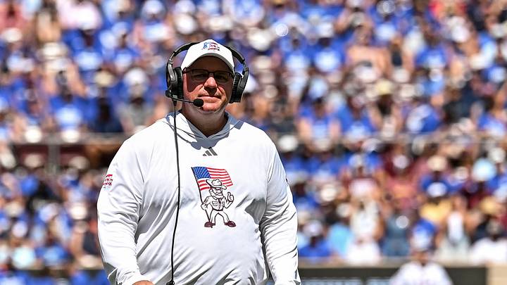 Texas A&M Aggies head coach Mike Elko walks onto the field against Arizona State Sun Devils at Kyle Field. Texas A&M Aggies head coach Mike Elko walks onto the field against Arizona State Sun Devils at Kyle Field.