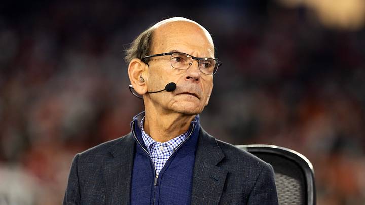 Jan 8, 2026; Glendale, AZ, USA; Paul Finebaum in attendance of the Mississippi Rebels against the Miami Hurricanes in the 2026 Fiesta Bowl and semifinal game of the College Football Playoff at State Farm Stadium. Mandatory Credit: Mark J. Rebilas-Imagn Images Jan 8, 2026; Glendale, AZ, USA; Paul Finebaum in attendance of the Mississippi Rebels against the Miami Hurricanes in the 2026 Fiesta Bowl and semifinal game of the College Football Playoff at State Farm Stadium. Mandatory Credit: Mark J. Rebilas-Imagn Images