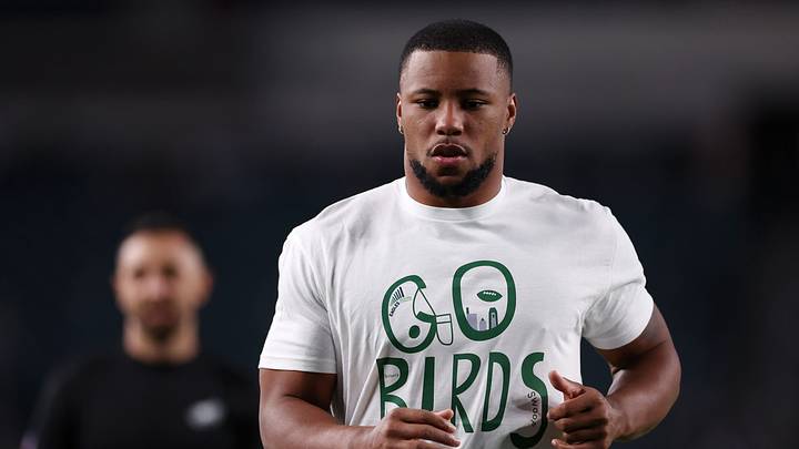 Oct 26, 2026; Philadelphia, Pennsylvania, USA; Philadelphia Eagles running back Saquon Barkley (26) warms up before the game against the Dallas Cowboys at Lincoln Financial Field. Mandatory Credit: Bill Streicher-Imagn Images Oct 26, 2026; Philadelphia, Pennsylvania, USA; Philadelphia Eagles running back Saquon Barkley (26) warms up before the game against the Dallas Cowboys at Lincoln Financial Field. Mandatory Credit: Bill Streicher-Imagn Images