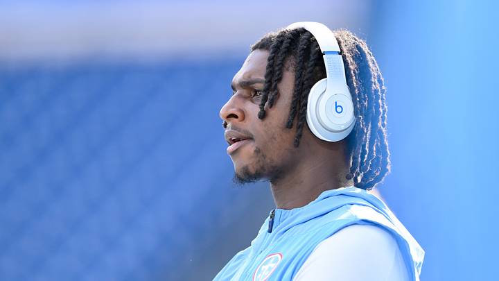 Aug 23, 2026; Nashville, Tennessee, USA; Tennessee Titans quarterback Cam Ward (1) watches during warmup before the game against the Seattle Seahawks at Nissan Stadium. Mandatory Credit: Steve Roberts-Imagn Images Aug 23, 2026; Nashville, Tennessee, USA; Tennessee Titans quarterback Cam Ward (1) watches during warmup before the game against the Seattle Seahawks at Nissan Stadium. Mandatory Credit: Steve Roberts-Imagn Images
