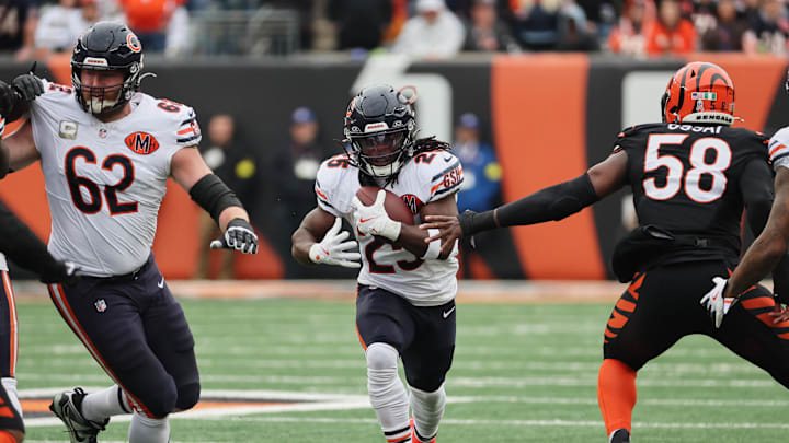 Kyle Monangai is escorted by guard Joe Thuney, who rates as one of the best run and pass blockers according to ESPN analytcs.