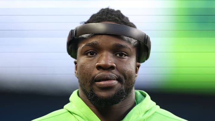 Boye Mafe of the Seattle Seahawks Boye Mafe of the Seattle Seahawks