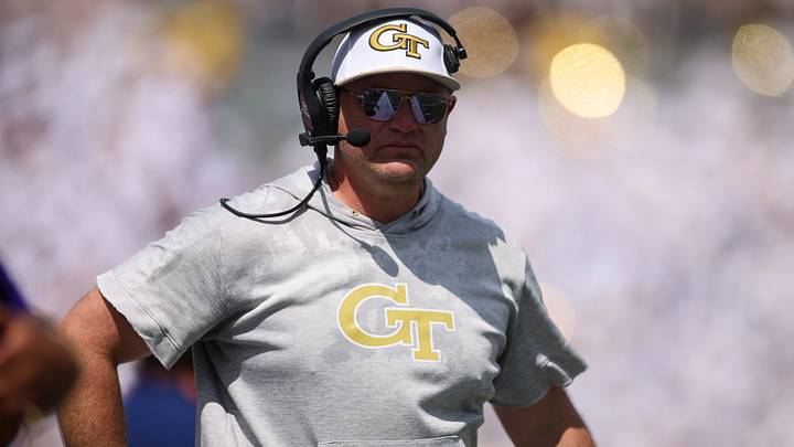 Sep 13, 2025; Atlanta, Georgia, USA; Georgia Tech Yellow Jackets head coach Brent Key on the sideline against the Clemson Tigers in the third quarter at Bobby Dodd Stadium at Hyundai Field. Mandatory Credit: Brett Davis-Imagn Images Sep 13, 2025; Atlanta, Georgia, USA; Georgia Tech Yellow Jackets head coach Brent Key on the sideline against the Clemson Tigers in the third quarter at Bobby Dodd Stadium at Hyundai Field. Mandatory Credit: Brett Davis-Imagn Images