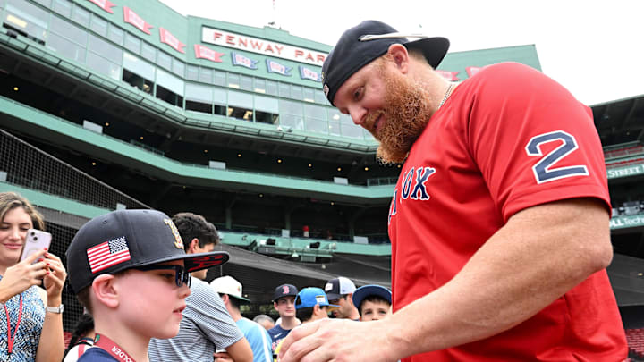Sep 8, 2023; Boston, Massachusetts, USA; Boston Red Sox designated hitter Justin Turner (2)