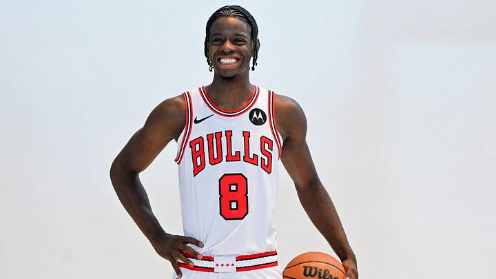 Sep 28, 2026; Chiacgo, Il, USA;  Chicago Bulls forward Caleb Wilson (8) poses during media day.  Mandatory Credit: Matt Marton-Imagn Images