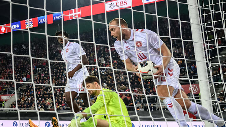 Christian Eriksen scores against Switzerland '