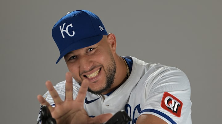 Feb 19, 2025; Surprise, AZ, USA; Kansas City Royals relief pitcher Carlos Estevez (53) poses for a photo during media day. Mandatory Credit: Jayne Kamin-Oncea-Imagn Images Feb 19, 2025; Surprise, AZ, USA; Kansas City Royals relief pitcher Carlos Estevez (53) poses for a photo during media day. Mandatory Credit: Jayne Kamin-Oncea-Imagn Images