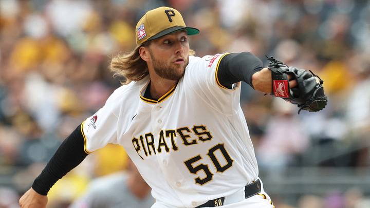 Jul 26, 2026; Pittsburgh, Pennsylvania, USA; Pittsburgh Pirates relief pitcher Carmen Mlodzinski (50) pitches against the Chicago Cubs during the eighth inning at PNC Park. Mandatory Credit: Charles LeClaire-Imagn Images Jul 26, 2026; Pittsburgh, Pennsylvania, USA; Pittsburgh Pirates relief pitcher Carmen Mlodzinski (50) pitches against the Chicago Cubs during the eighth inning at PNC Park. Mandatory Credit: Charles LeClaire-Imagn Images