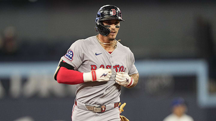 Boston Red Sox outfielder Jarren Duran has hit five homers with 15 stolen bases this season.