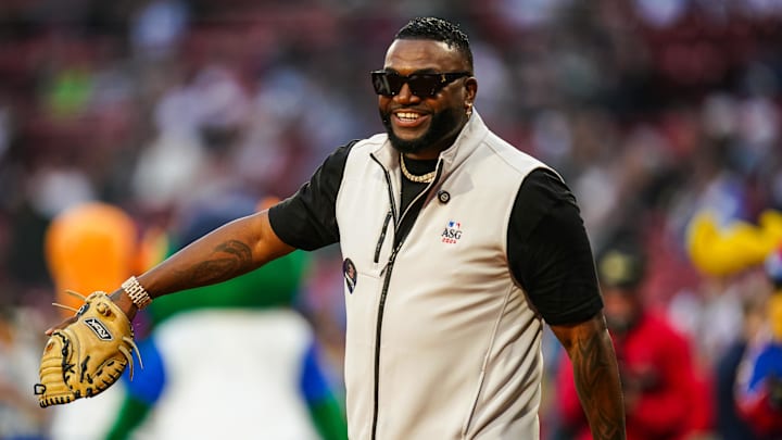 Former Boston Red Sox star David Ortiz at fenway for a Make A Wish meet and greet before the game against the Tampa Bay Rays at Fenway Park on June 10.
