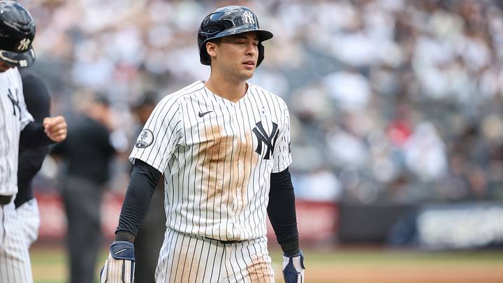 Jun 21, 2026; Bronx, New York, USA; New York Yankees shortstop Anthony Volpe (11) reacts after getting picked off at first base in the third inning against the Cincinnati Reds at Yankee Stadium. Mandatory Credit: Wendell Cruz-Imagn Images Jun 21, 2026; Bronx, New York, USA; New York Yankees shortstop Anthony Volpe (11) reacts after getting picked off at first base in the third inning against the Cincinnati Reds at Yankee Stadium. Mandatory Credit: Wendell Cruz-Imagn Images