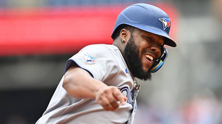 Toronto Blue Jays first baseman Vladimir Guerrero Jr. (27) rounds third base en route to scoring during the fourth inning against the Cleveland Guardians at Progressive Field. Mandatory Credit: Ken Blaze-Imagn Images Toronto Blue Jays first baseman Vladimir Guerrero Jr. (27) rounds third base en route to scoring during the fourth inning against the Cleveland Guardians at Progressive Field. Mandatory Credit: Ken Blaze-Imagn Images