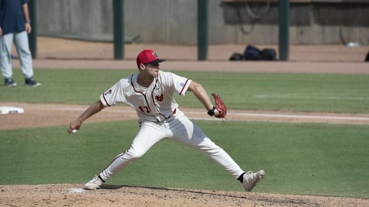  Tampa Spartans Andrew Carson (17) during the DII Baseball Men's College World Series at USA Baseball National Training Complex in June 2024 in Cary, North Carolina.