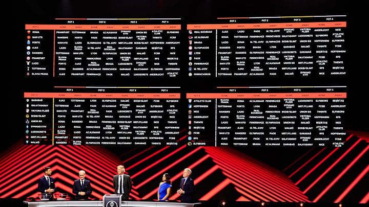 The Europa League draw taking place in Monaco 