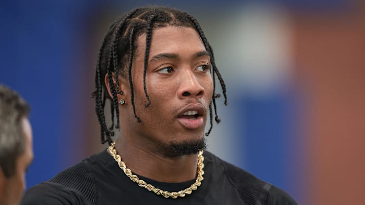 New Green Bay Packers linebacker Isaiah Simmons while with the Giants last year.