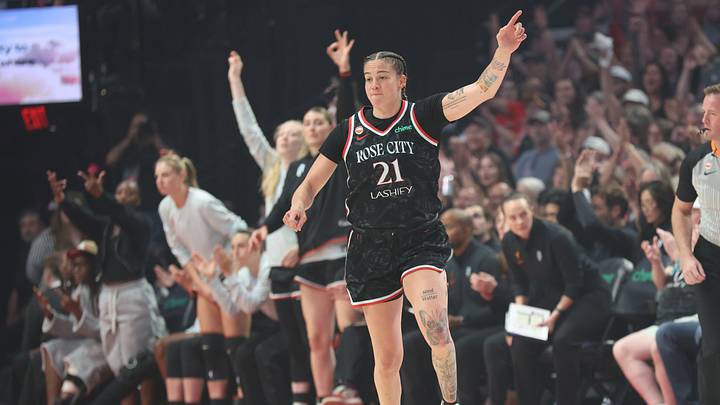 The Portland Fire and forward Emily Engstler are favored on Aug. 2. The Portland Fire and forward Emily Engstler are favored on Aug. 2.