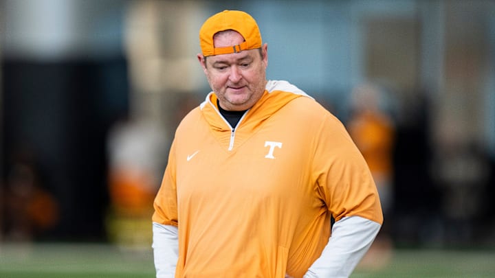 Tennessee head coach Josh Heupel during Vols' football's first day of fall camp in Knoxville on July 30, 2025. Tennessee head coach Josh Heupel during Vols' football's first day of fall camp in Knoxville on July 30, 2025.