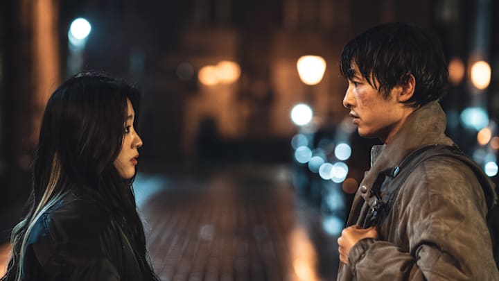 My Name is Loh Kiwan (L to R) Choi Sung-eun as Marie, Song Joong-ki as Loh Kiwan in My Name is Loh Kiwan Cr. Jung Jae-gu/Netflix © 2024