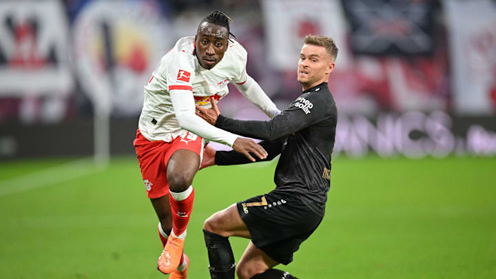 Maximilian Mittelstädt sah gegen Yan Diomande nicht immer gut aus Maximilian Mittelstädt sah gegen Yan Diomande nicht immer gut aus