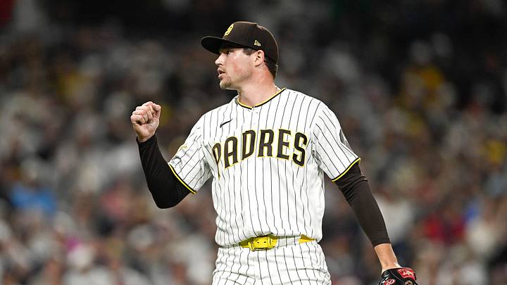 Jun 22, 2026; San Diego, California, USA; San Diego Padres pitcher Mason Miller (22) pumps his fist after the Padres beat the Atlanta Braves at Petco Park. Mandatory Credit: Denis Poroy-Imagn Images Jun 22, 2026; San Diego, California, USA; San Diego Padres pitcher Mason Miller (22) pumps his fist after the Padres beat the Atlanta Braves at Petco Park. Mandatory Credit: Denis Poroy-Imagn Images