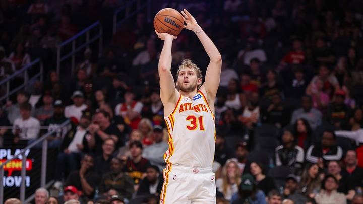 Mar 1, 2026; Atlanta, Georgia, USA; Atlanta Hawks center Jock Landale (31) against the Portland Trail Blazers in the third quarter at State Farm Arena. Mandatory Credit: Brett Davis-Imagn Images Mar 1, 2026; Atlanta, Georgia, USA; Atlanta Hawks center Jock Landale (31) against the Portland Trail Blazers in the third quarter at State Farm Arena. Mandatory Credit: Brett Davis-Imagn Images